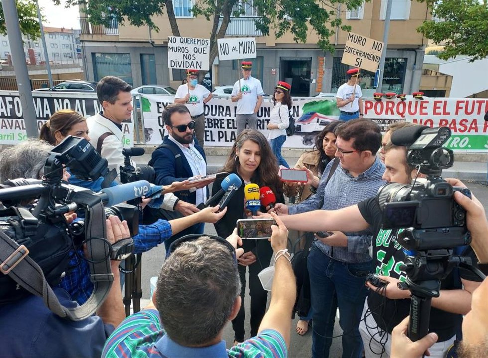 La portavoz de Unidas por Extremadura, Irene de Miguel, en Plasencia.