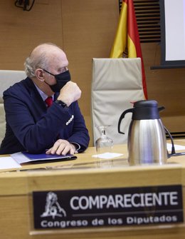 Archivo - El exministro del Interior Jorge Fernández Díaz en la comisión de investigación de la operación ‘Kitchen’ del Congreso de los Diputados, a 17 de noviembre de 2021.
