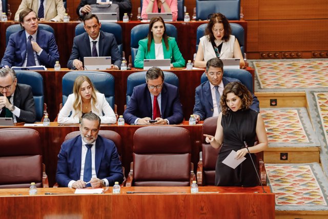 Isabel Díaz Ayuso en la Asamblea de Madrid