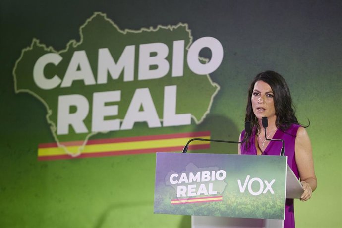 La candidata de Vox a la presidencia de la Junta de Andalucía, Macarena Olona