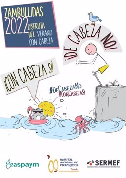 '#Concabezasí, #Decabezano', Eslógan De Parapléjicos, Sermef Y Aspaym Para Prevenir Lesiones Medurales Por Zambullidas.