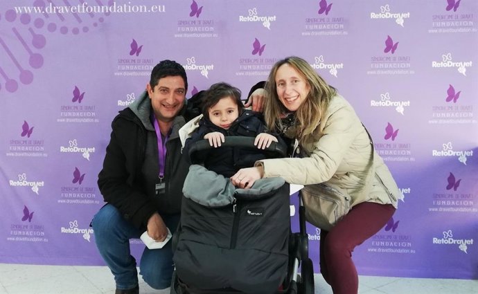 Familia con síndrome de Dravet en la Reunión Anual de Familias de la Fundación Síndrome de Dravet del pasado 1 de abril.