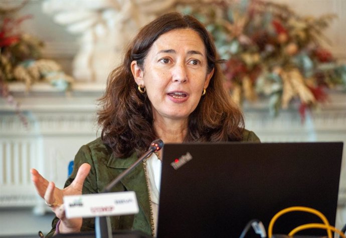 Carina Szpilka, presidenta de la Asociación Española para la Economía Digital (ADigital), durante su intervención en el curso organizado por la APIE en la UIMP de Santander.