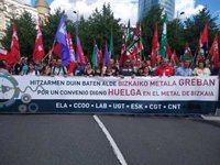 Sindicatos cifran en un 85% el seguimiento de la huelga en el Metal de Bizkaia