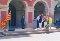 Borrs reivindica el catalán como "el nervio de la nación" en la recepción de la Flama del Canigó