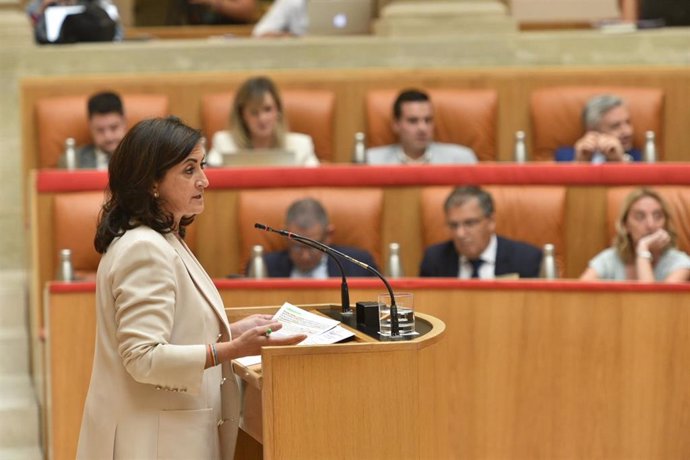 La presidenta del Gobierno regional, Concha Andreu, en el cierre del Debate sobre el Estado de la Región