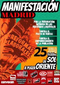 Coordinadora de Pensionistas de Madrid se manifestarán el sábado por la defensa del sistema público de pensiones