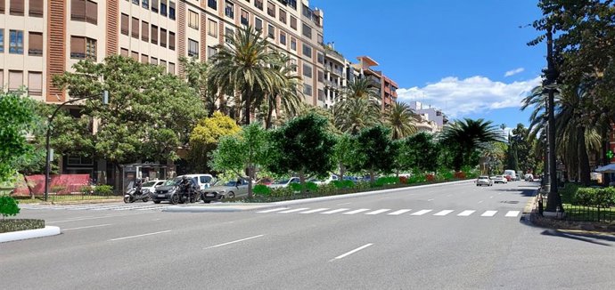 Valencia.- El Ayuntamiento inicia la contratación para ajardinar la mediana de la gran vía Germanias