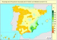 La falta de lluvias acumulada en el año hidrológico sigue creciendo y se sitúa en el 26% por debajo de lo normal