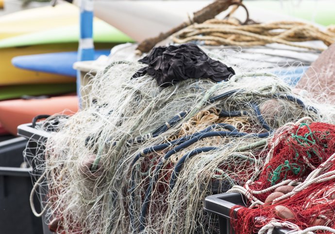 Artes de pesca en un puerto