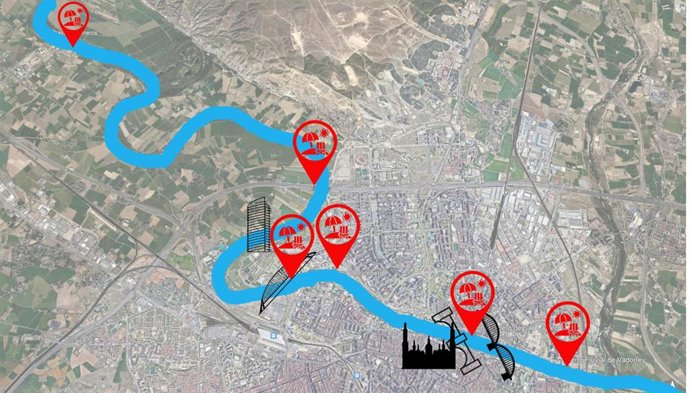 Propuesta de Podemos para habilitar seis playas fluviales y zonas para baño en la ribera del Ebro