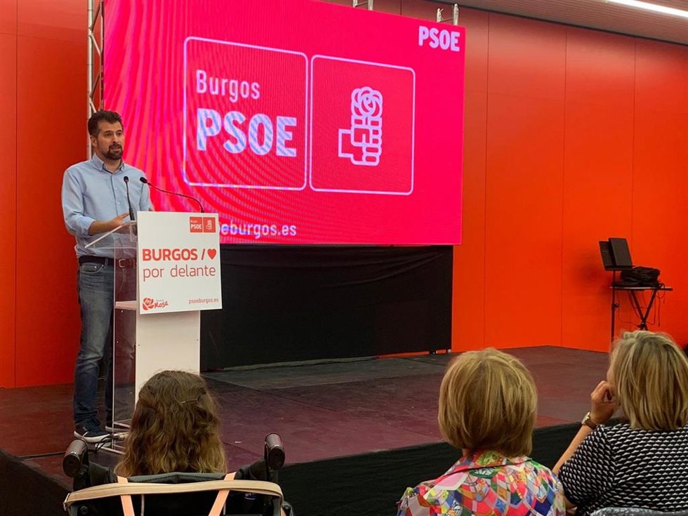 El secretario general del PSCyL, Luis Tuanca., hoy en Burgos.