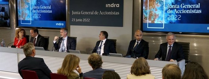 Junta de accionistas de Indra celebrada este jueves.