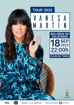 Cartel del concierto de Vanesa Martín en Bolaños de Calatrava