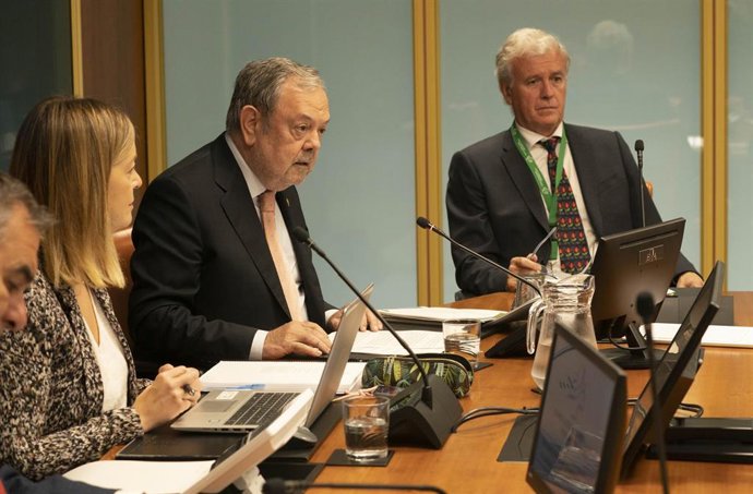 El consejero de Economía pedro Azpiazu en el Parlamento