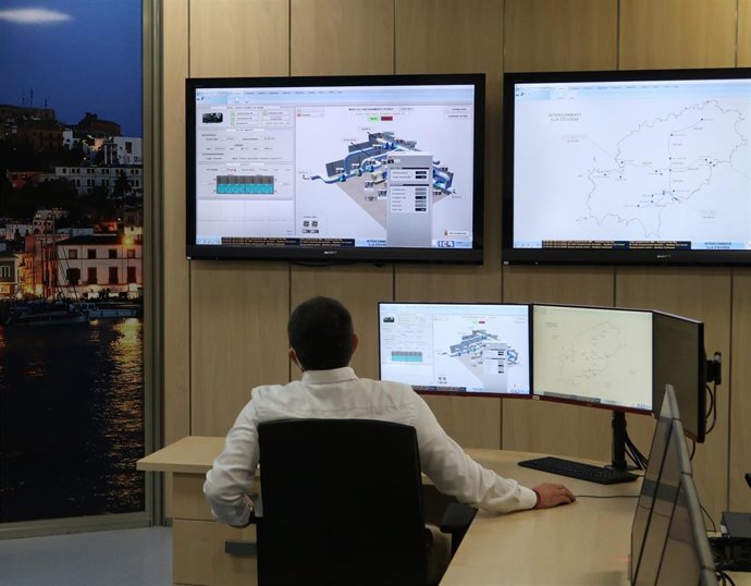 Centro de telecontrol y vigilancia de la red de distribución de agua potable en alta de la isla de Ibiza.