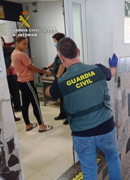 Imagen de una de las detenidas en Calasparra (Murcia)