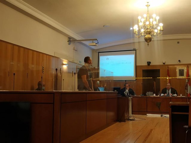 El ahora condenado, durante el juicio en la Audiencia de Valladolid.