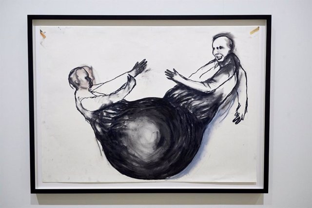Uno de los dibujos de la exposición de Juan Muñoz en el Centro Botín