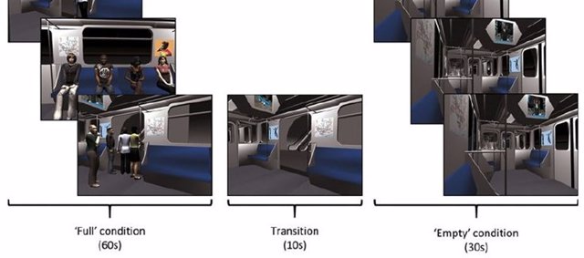 Simulación virtual de un viaje en metro.