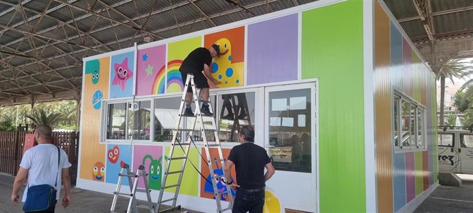 Trabajos de acondicionamiento de la ludoteca del Puerto de Almería