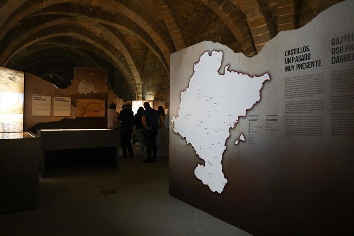 Mapa de Navarra con señalización de algunos de los castillos que existieron en la Comunidad Foral