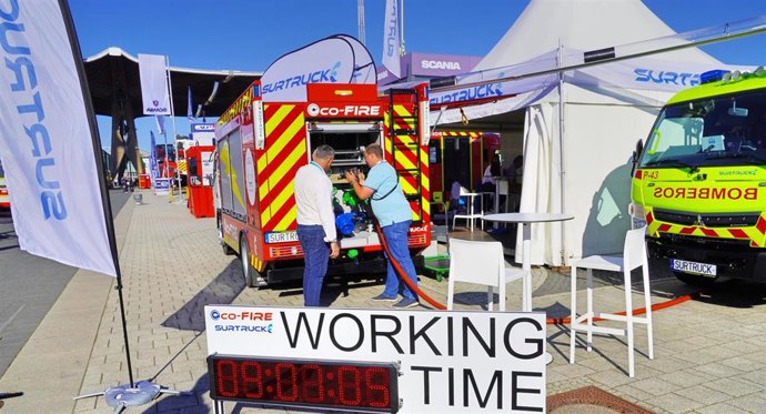 Surtruck es la única empresa española que participa como fabricante de vehículos contraincendios en la feria.