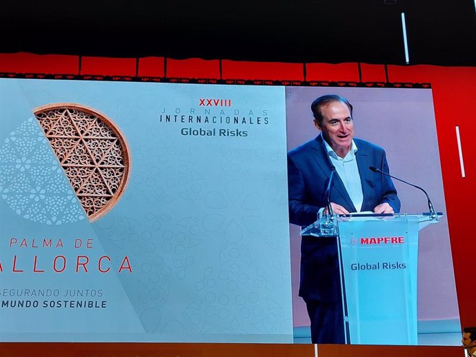 El presidente de Mapfre, Antonio Huertas, en la clausura de las Jornadas Internacionales de Global Risks, organizado por Mapfre en Palma de Mallorca.