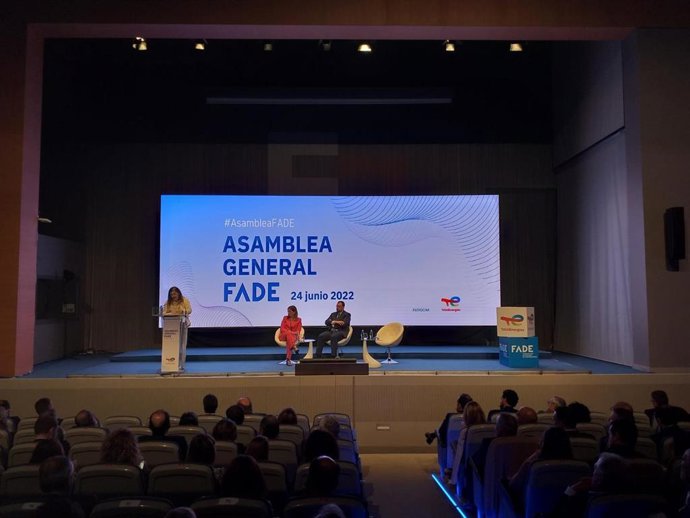 Clausura de la Asamblea General de la Federación Asturiana de Empresarios (FADE),  en el recinto ferial gijonés 'Luis Adaro'