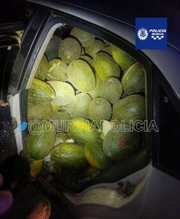 Sucesos.- Sorprenden a dos individuos en Lobosillo (Murcia) como presuntos autores de un robo de melones