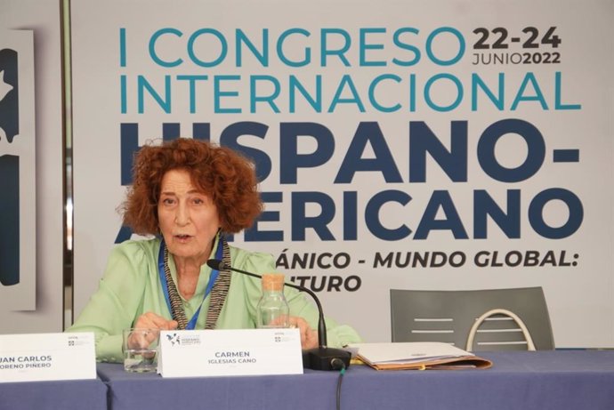 Carmen Iglesias, durante la clausura del I Congreso Internacional Hispanoamericano de UNIR y la UFV