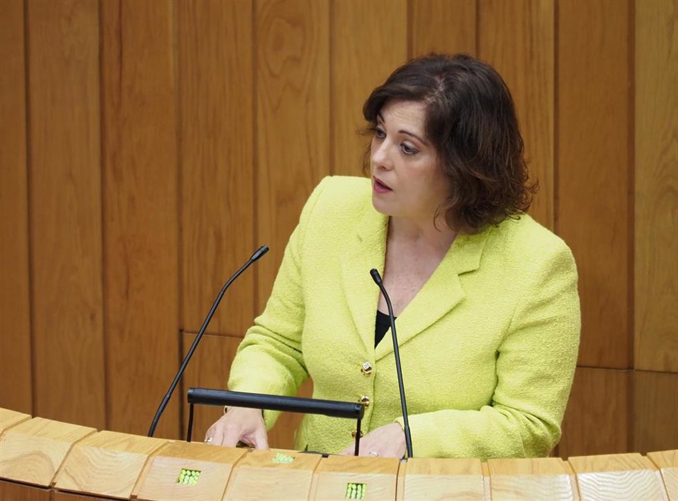 La diputada del PSdeG Begoña Rodríguez Rumbo en el Parlamento.