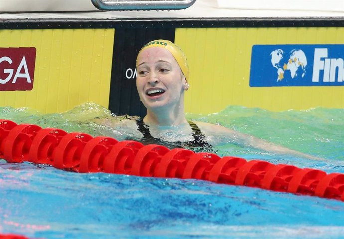 La nadadora australiana Mollie OCallaghan, una de las componentes del relevo mixto 4x100 libre