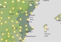 Cielos despejados y máximas en ligero ascenso en el interior, este sábado en la Comunitat Valenciana