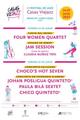 Cartel del II Festival de Jazz 'Casas Viejazz'.