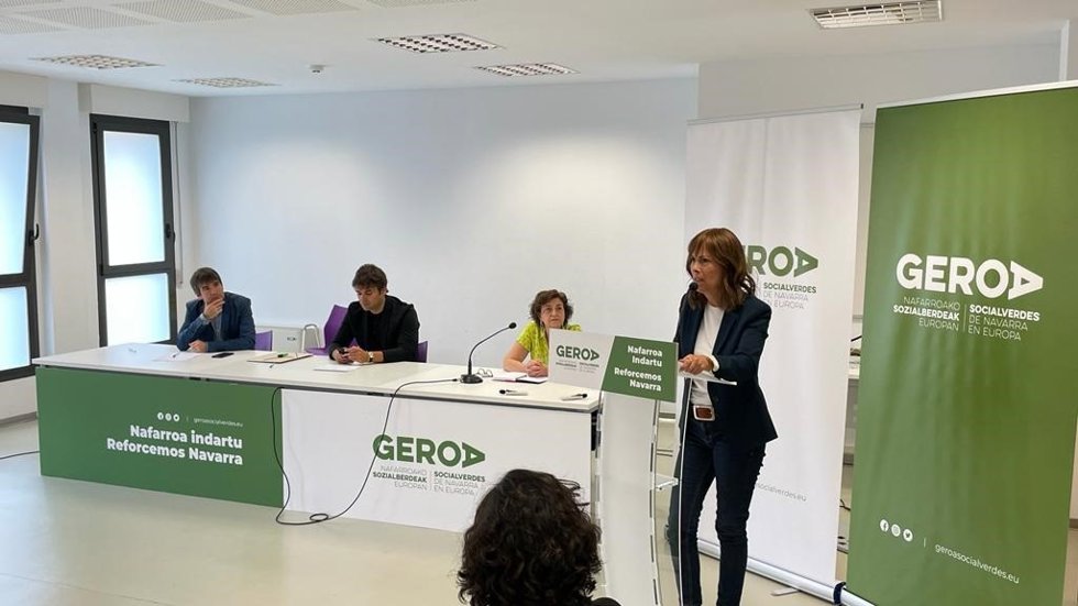 Uxue Barkos interviene en la Conferencia de Navarra de Geroa Socialverdes