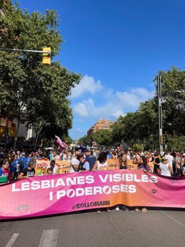 Unas 90.000 personas asisten al desfile del Pride Barcelona 2022 con protagonismo de las lesbianas