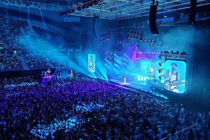 El cantante Camilo en el Wizink Center de Madrid.