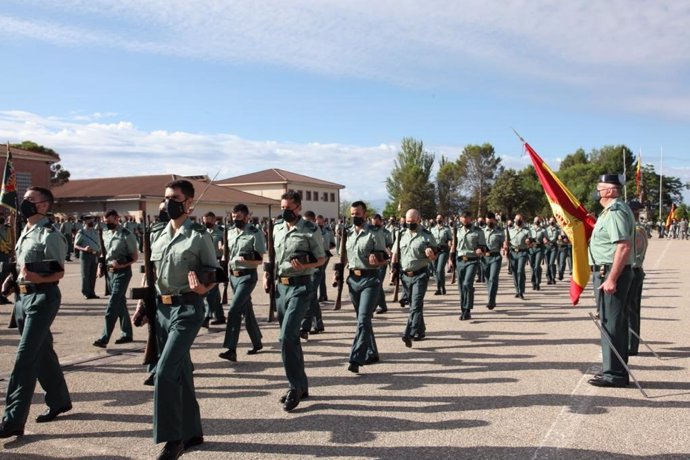 Archivo - Jura de bandera de la 126 promoción de guardias de la Academia de la Guardia Civil en Baeza (Jaén). (Foto de archivo).