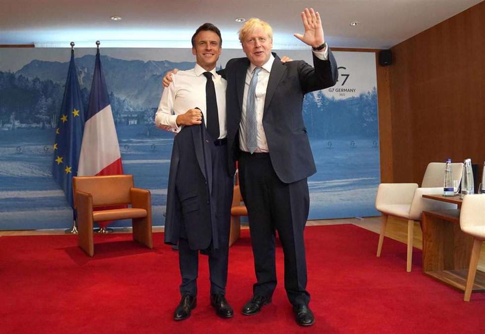 Emmanuel Macron y Boris Johnson
