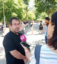 Crespo (IU) participa en la manifestación contra la OTAN en Madrid