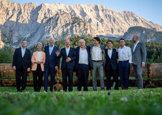 Los líderes del G7 reunidos en Elmau, Alemania