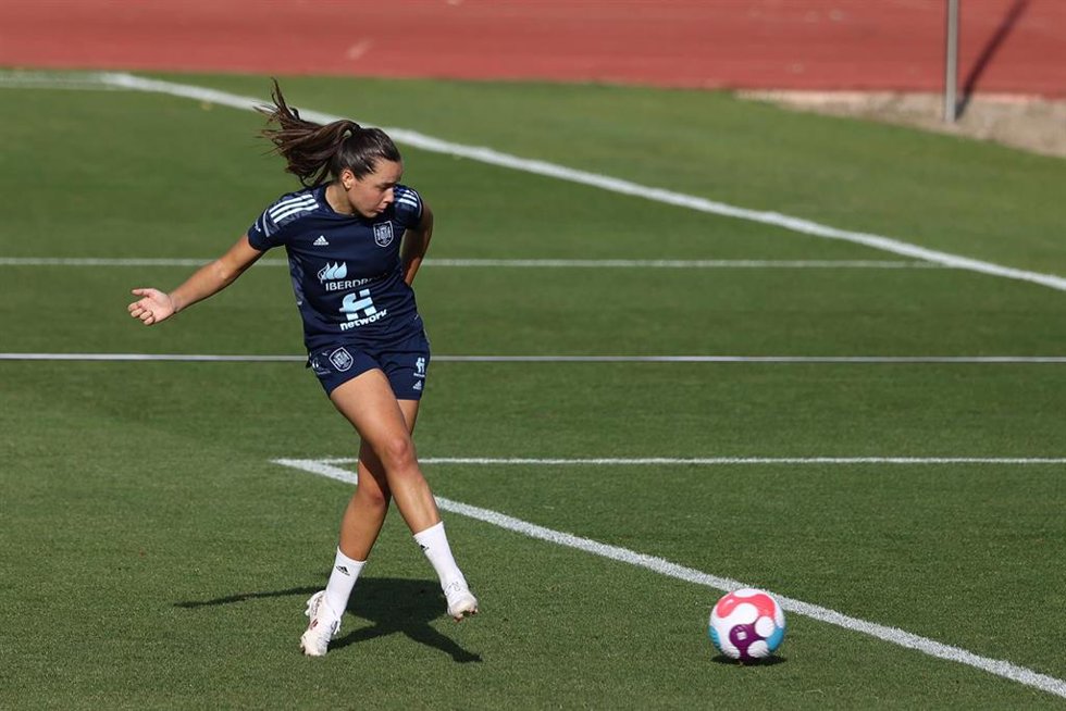 Amaiur Sarriegi con la selección española femenina