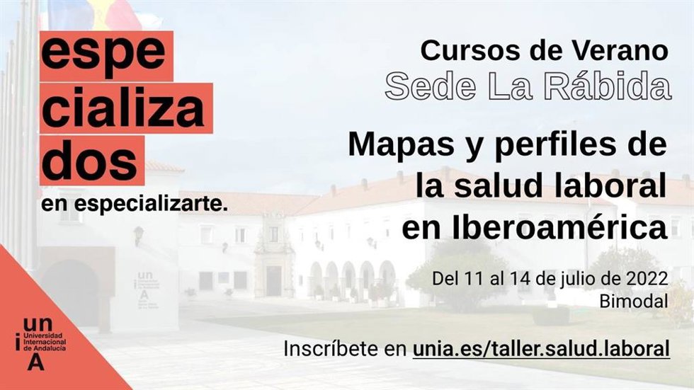 Cartel del curso 'Mapas y perfiles de la salud laboral en Iberoamérica'.