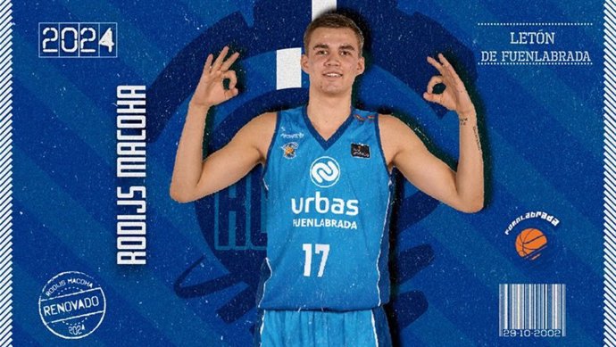 El letón Rodijs Macoha renueva dos temporadas con el Urbas Fuenlabrada