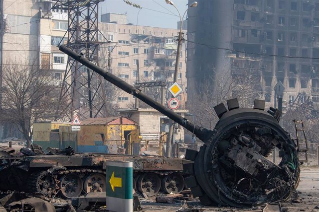 Archivo - La ciudad ucraniana de Mariúpol tras los ataques lanzados por Rusia en el marco de la guerra