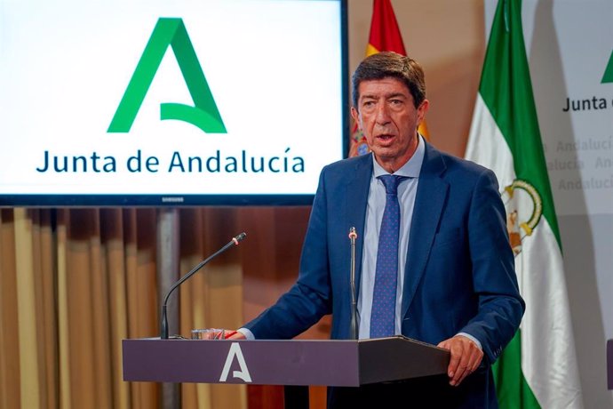 El vicepresidente de la Junta de Andalucía y consejero de Turismo, Regeneración, Justicia y Administración Local en funciones, Juan Marín, en una foto de archivo.