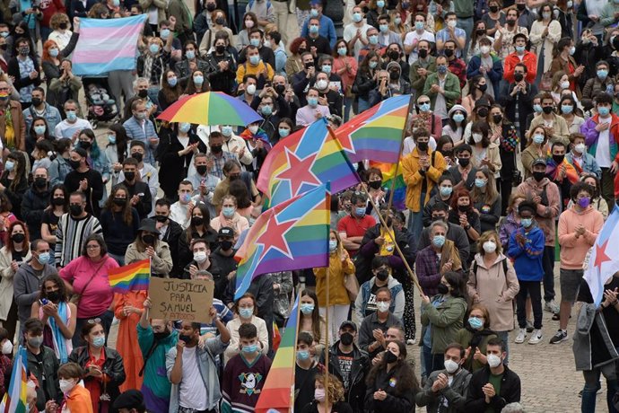 Archivo - Concentración contra agresiones LGTBfóbicas, en A Coruña