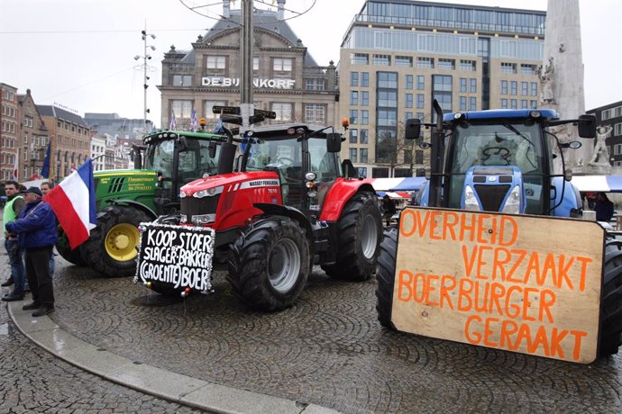 Manifestación de diciembre de 2019 del sector agrícola en Países Bajos.