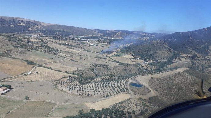 Incendio forestal en Alhama de Granada